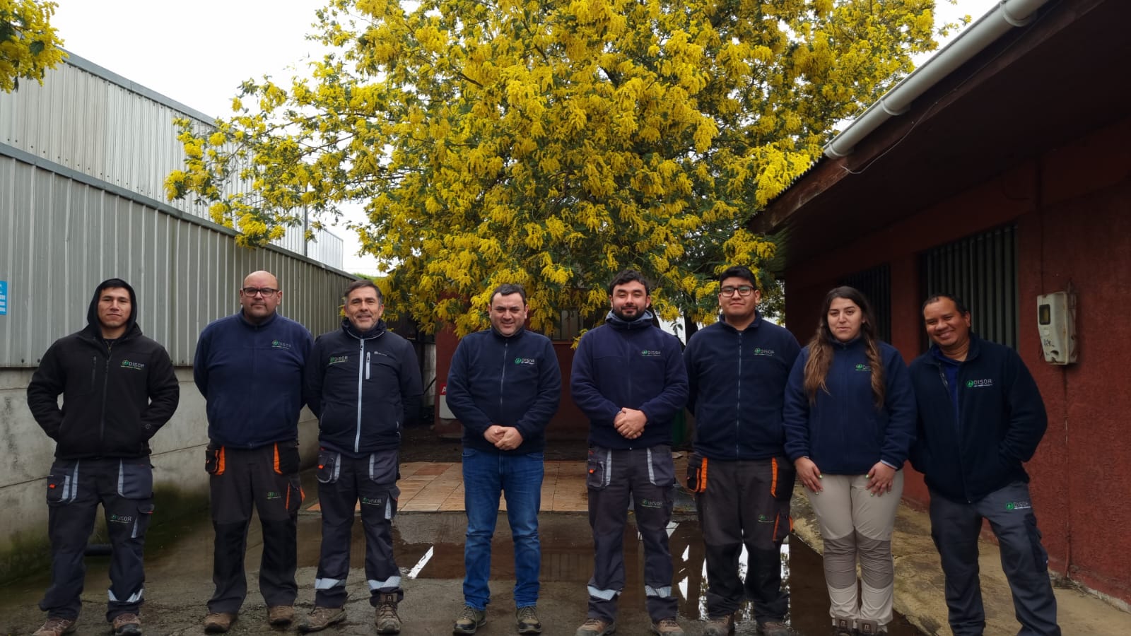 Equipo profesional y técnico de DISOR SpA en sus instalaciones
